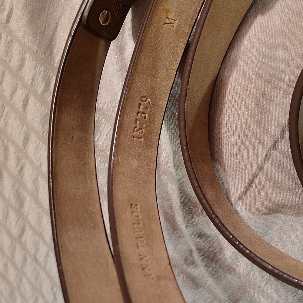 Ann Taylor Brown Wrap Around Leather Belt Size M - Picture 3 of 4